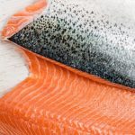 Atlantinės lašišos filė su oda