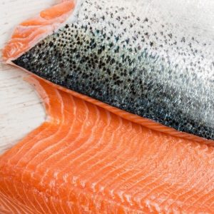 Atlantinės lašišos filė su oda