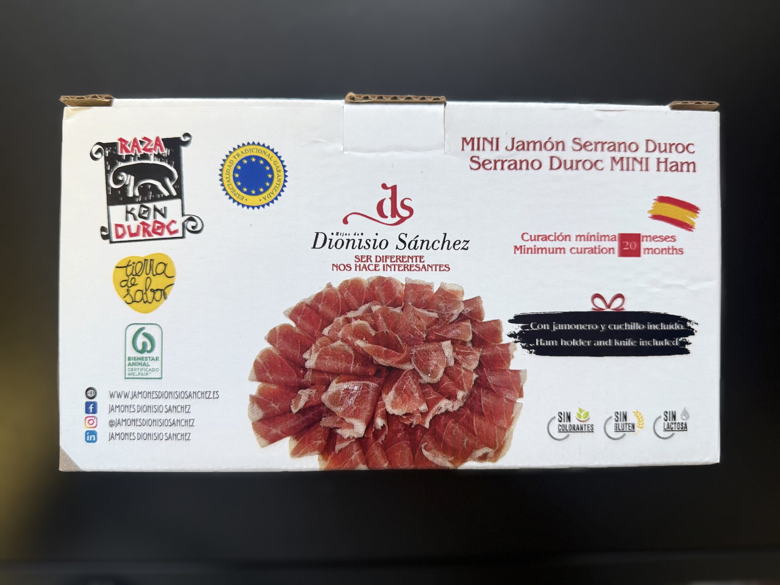 Vytintas Duroc Mini "Serrano" kumpis (1kg) su peiliu ir stovu - Image 3